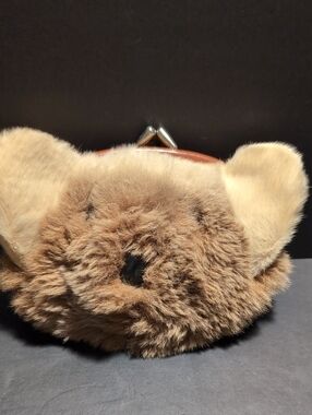 VGT, Kaha Australian Leather Plush Fur Koala Coin Purse.
